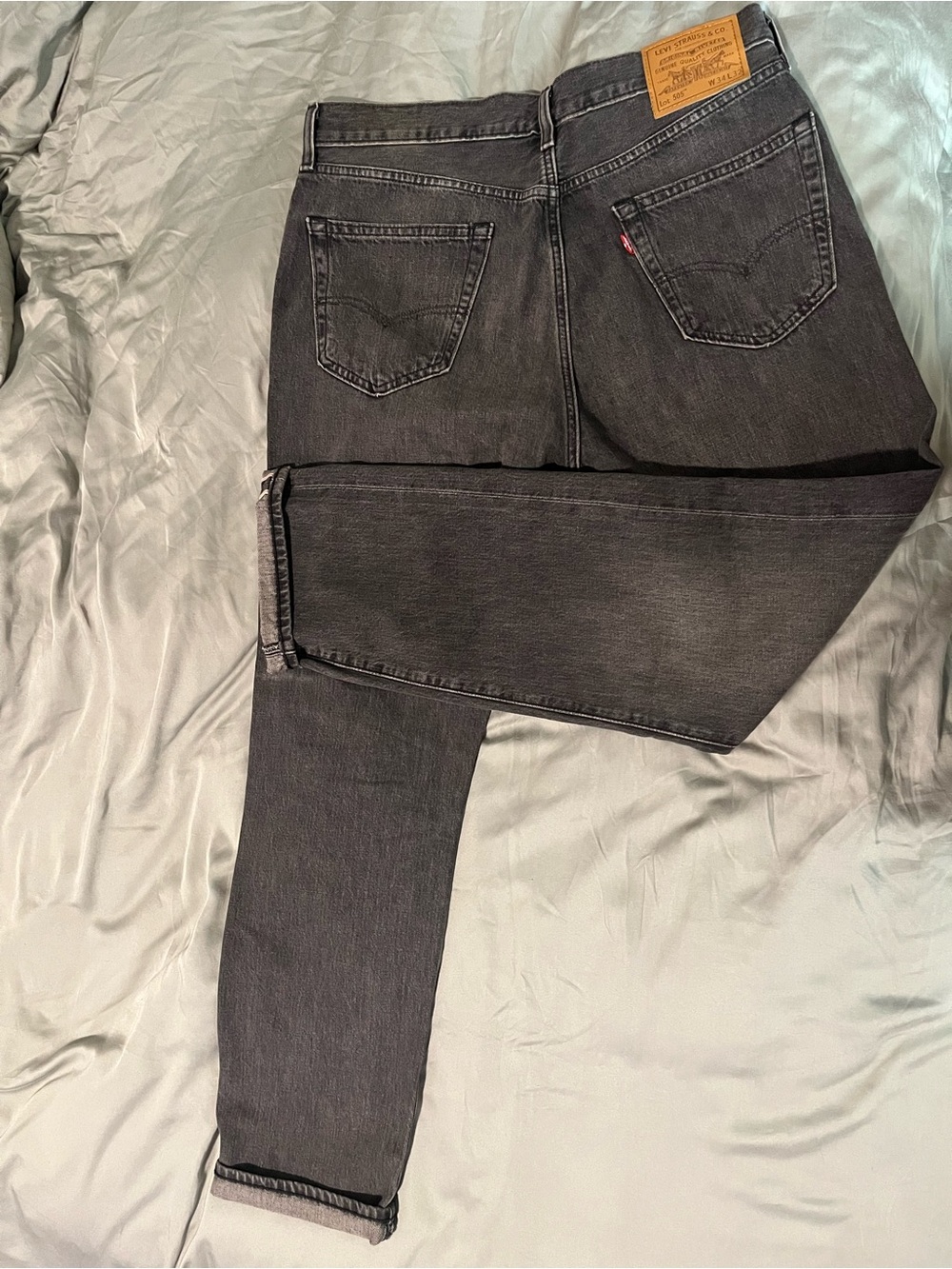 Levi’s 505 Selvedge Men's Gray Washed Jeans